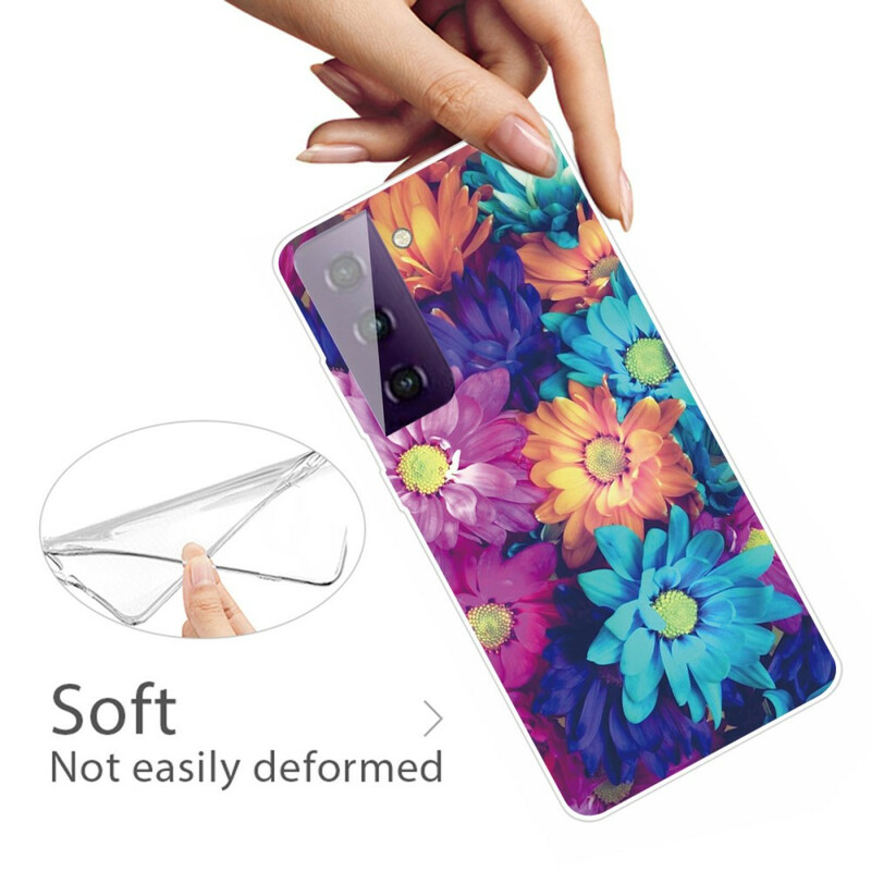 Samsung Galaxy S21 FE Capa flexível para flores