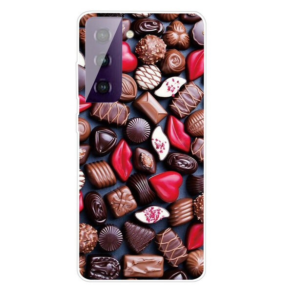 Samsung Galaxy S21 FE Capa Flexível de Chocolate