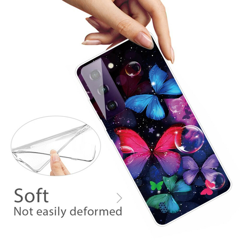 Samsung Galaxy S21 FE 5G Capa Flexível para Borboletas