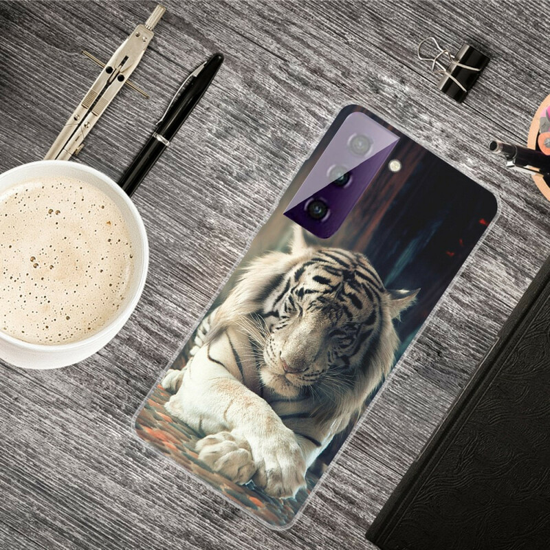Samsung Galaxy S21 FE Capa Flexível de Tigre