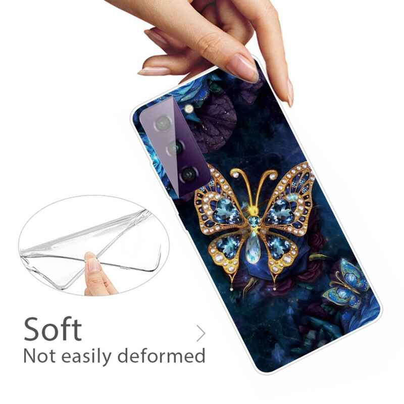 Capa Samsung Galaxy S21 FE Várias borboletas