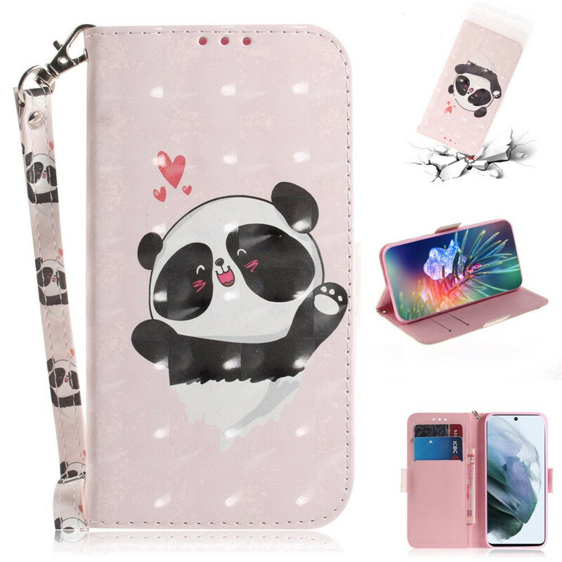 Samsung Galaxy S21 FE Panda Love Strap Case