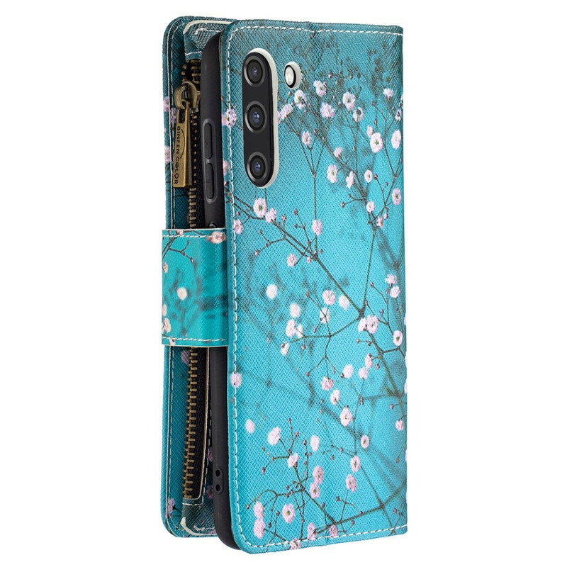 Capa Samsung Galaxy S21 FE com bolso com fecho de correr Capa Samsung Galaxy S21 FE com bolso com fecho de correr