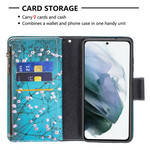 Capa Samsung Galaxy S21 FE com bolso com fecho de correr Capa Samsung Galaxy S21 FE com bolso com fecho de correr