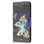 Capa de borboleta Samsung Galaxy S21 FE Gold Butterfly