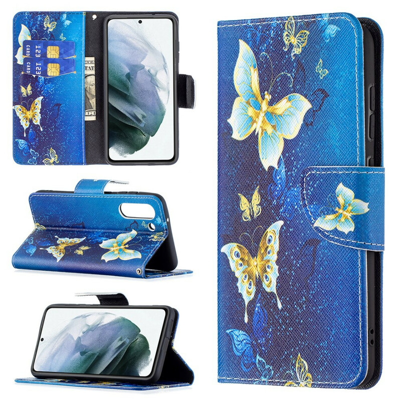 Samsung Galaxy S21 FE Manteiga de capa de borboletas