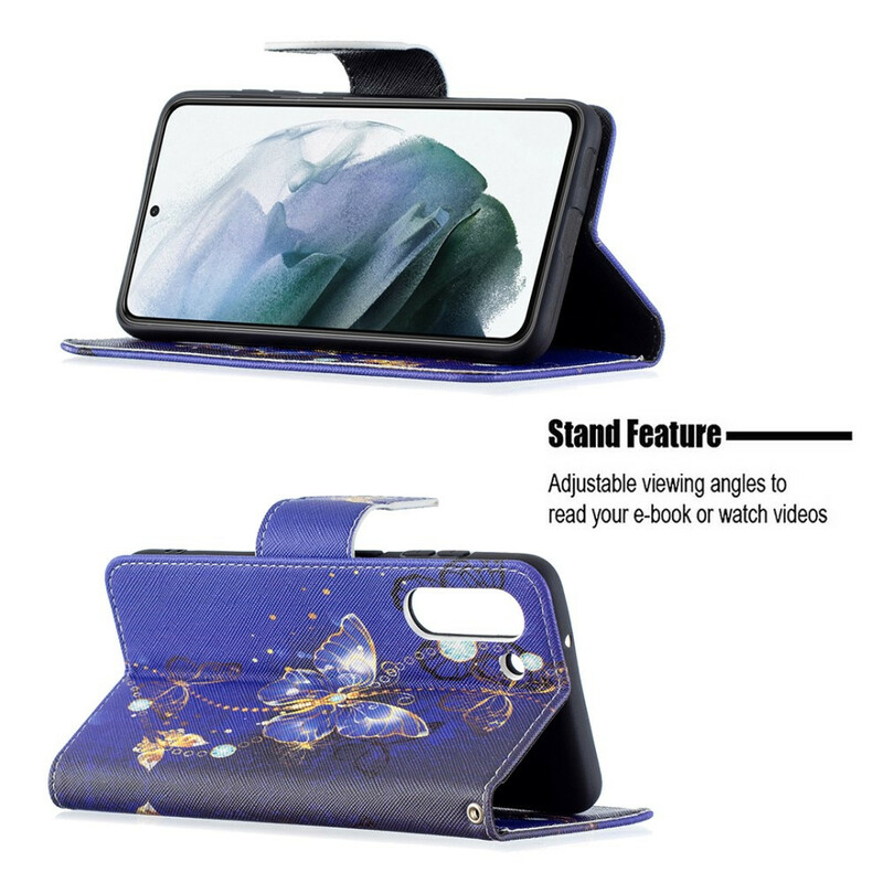 Samsung Galaxy S21 FE Manteiga de capa de borboletas