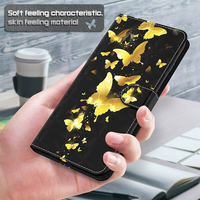 Samsung Galaxy S21 FE Capa de borboletas amarelas da Samsung Galaxy