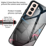 Samsung Galaxy S21 FE Capa de vidro geométrico temperado