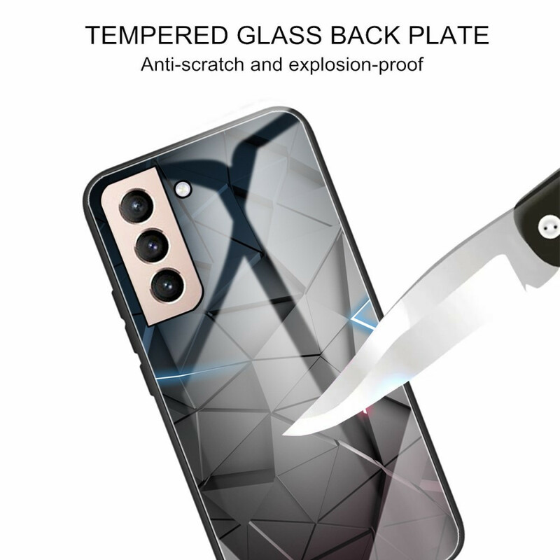 Samsung Galaxy S21 FE Capa de vidro geométrico temperado