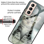 Samsung Galaxy S21 FE Capa de vidro temperado Kitten