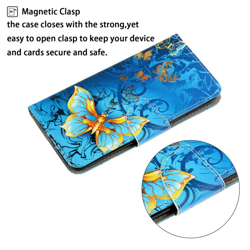 Samsung Galaxy S21 FE Strap Butterfly Variations Case