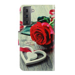 Samsung Galaxy S21 FE Capa de cinta romântica rosa