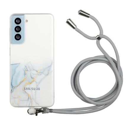Samsung Galaxy S21 FE Capa de Cordão de Mármore