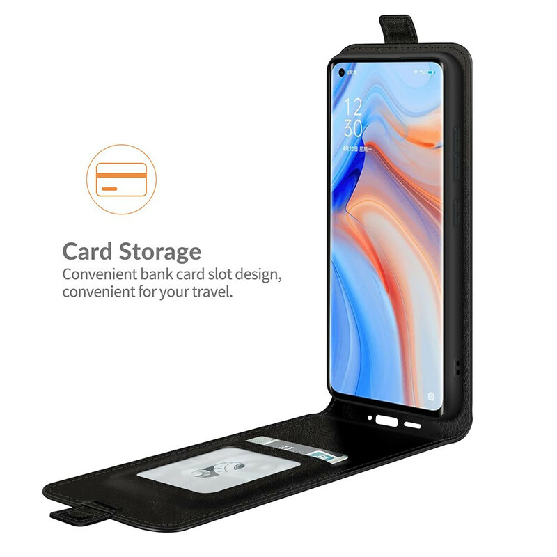 Case Oppo Find X3 Neo Vertical Flap Leather Effect