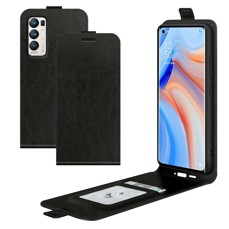 Case Oppo Find X3 Neo Vertical Flap Leather Effect