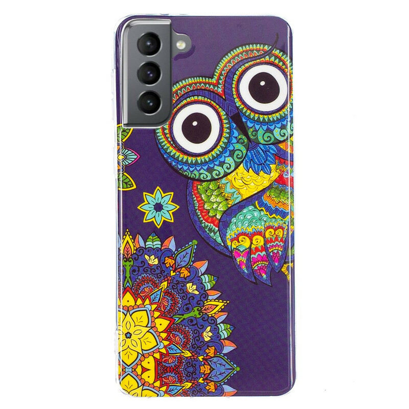 Capa Fluorescente Samsung Galaxy S21 FE Owl