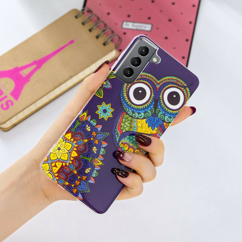 Capa Fluorescente Samsung Galaxy S21 FE Owl
