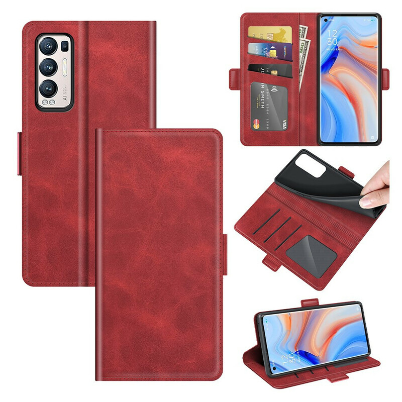 Case Oppo Find X3 Neo Double Flap Classic