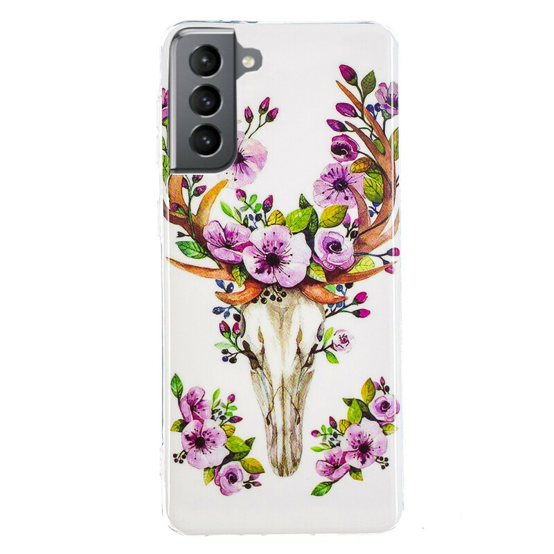 Samsung Galaxy S21 FE Case Floral Elk Fluorescente