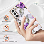 Samsung Galaxy S21 FE Capa Purple Flowers