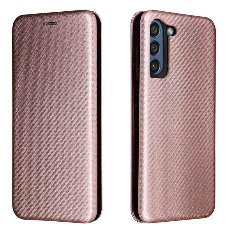 Tampa Flip Cover Samsung Galaxy S21 FE Fibra de Carbono