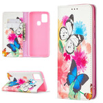Capa Flip Capa Samsung Galaxy A21s Butterflies coloridas