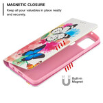 Capa Flip Capa Samsung Galaxy A21s Butterflies coloridas