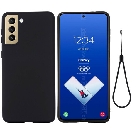 Samsung Galaxy S21 FE Capa de Silicone Líquido com Cordão