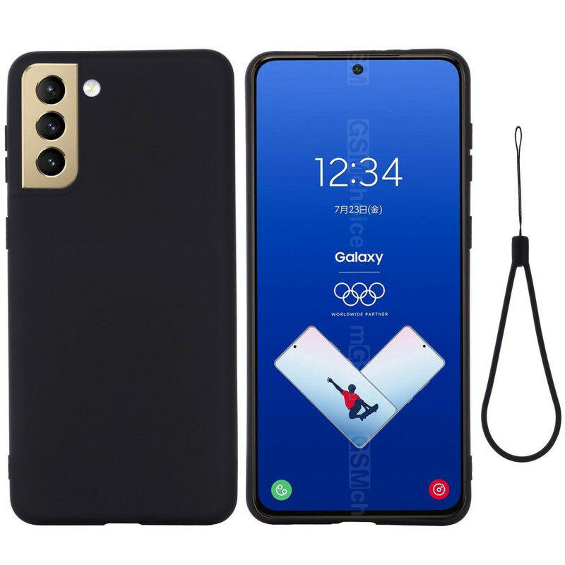 Samsung Galaxy S21 FE Capa de Silicone Líquido com CordÃ£o