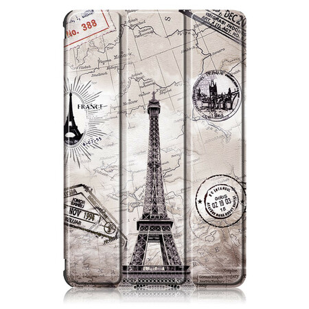 Capa inteligente Samsung Galaxy Tab S7 FE Torre Eiffel Reforçada
