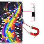 Samsung Galaxy Tab A7 Lite Case Butterflies Rainbow