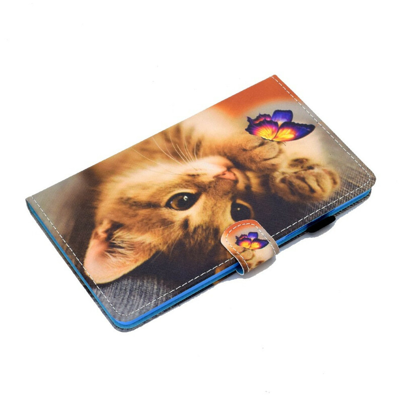 Samsung Galaxy Tab A7 Lite Case My Kitten and Butterfly