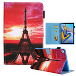 Capa Samsung Galaxy Tab A7 Lite Sunset Torre Eiffel
