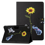 Samsung Galaxy Tab A7 Lite Case Elephants Sunflower
