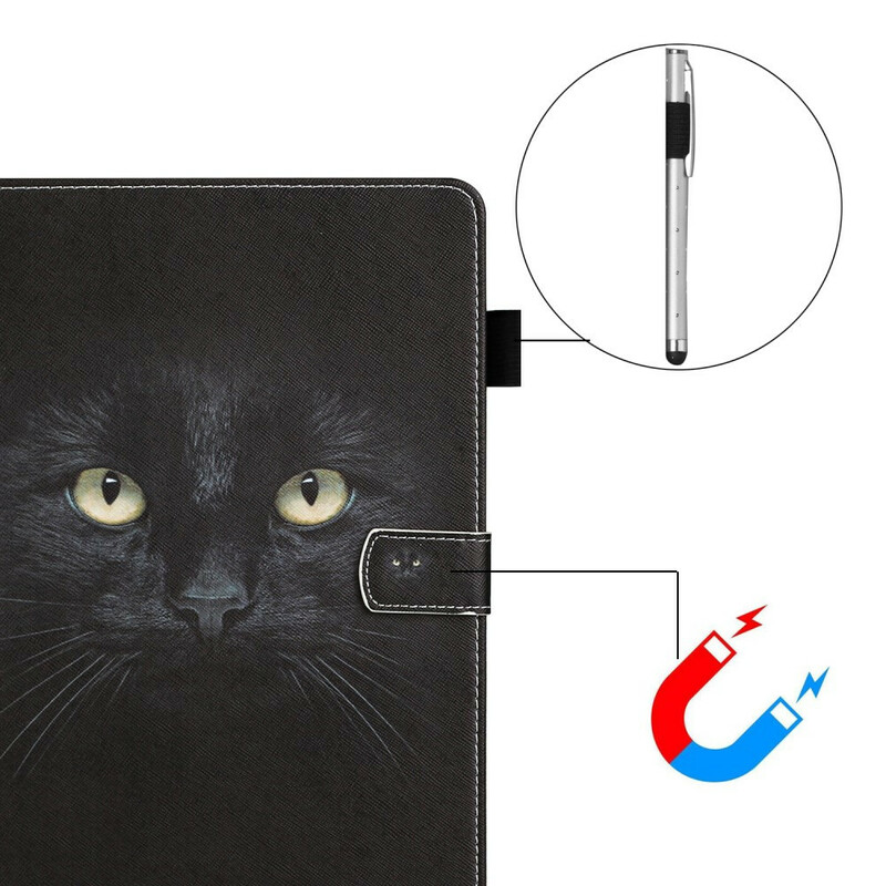 Samsung Galaxy Tab A7 Lite Case Cat Eyes Black