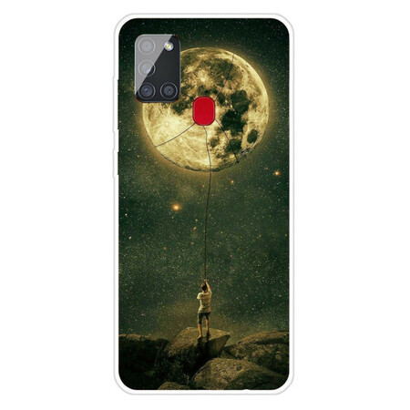 Capa Samsung Galaxy A21s Flexible Moon Man