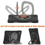 Samsung Galaxy Tab A7 Lite Lite Lite Ultra Durable Case Suporte com anel rotativo