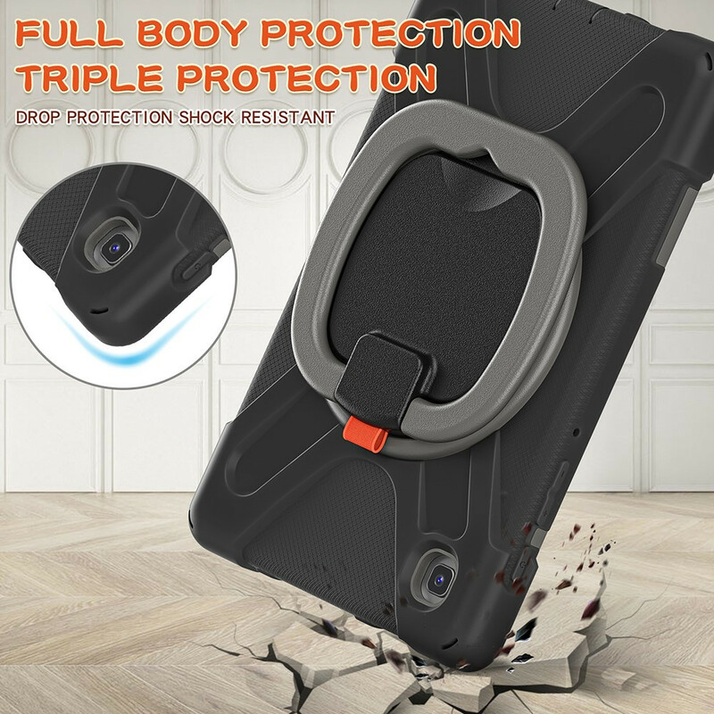 Samsung Galaxy Tab A7 Lite Lite Lite Ultra Durable Case Suporte com anel rotativo
