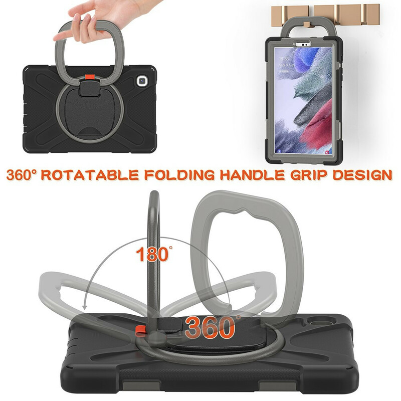 Samsung Galaxy Tab A7 Lite Lite Lite Ultra Durable Case Suporte com anel rotativo