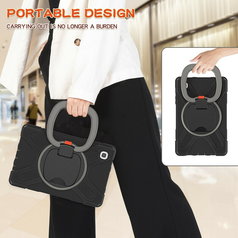 Samsung Galaxy Tab A7 Lite Lite Lite Ultra Durable Case Suporte com anel rotativo