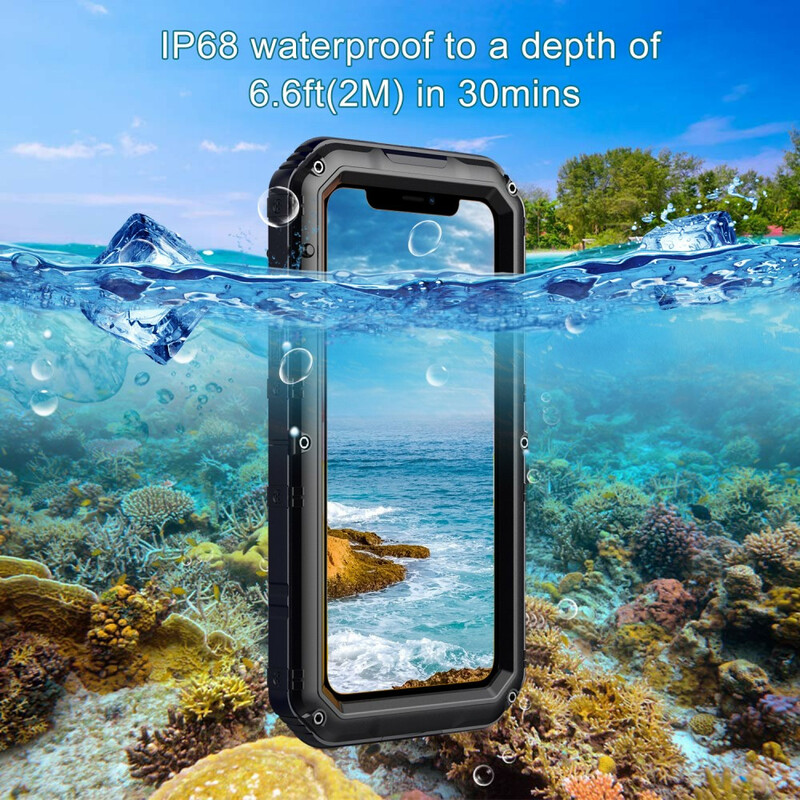 iPhone à prova de água 11 Capa de vidro e metal temperado
