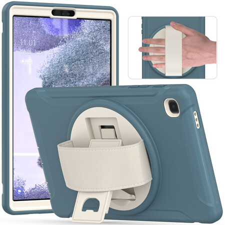 Samsung Galaxy Tab A7 Lite Capa de protecção tripla com alça e suporte
