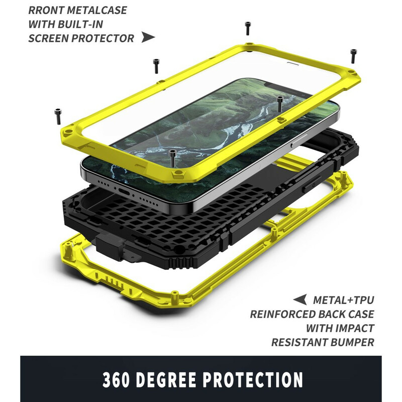 iPhone 12 Mini Capa impermeável com suporte R-JUST