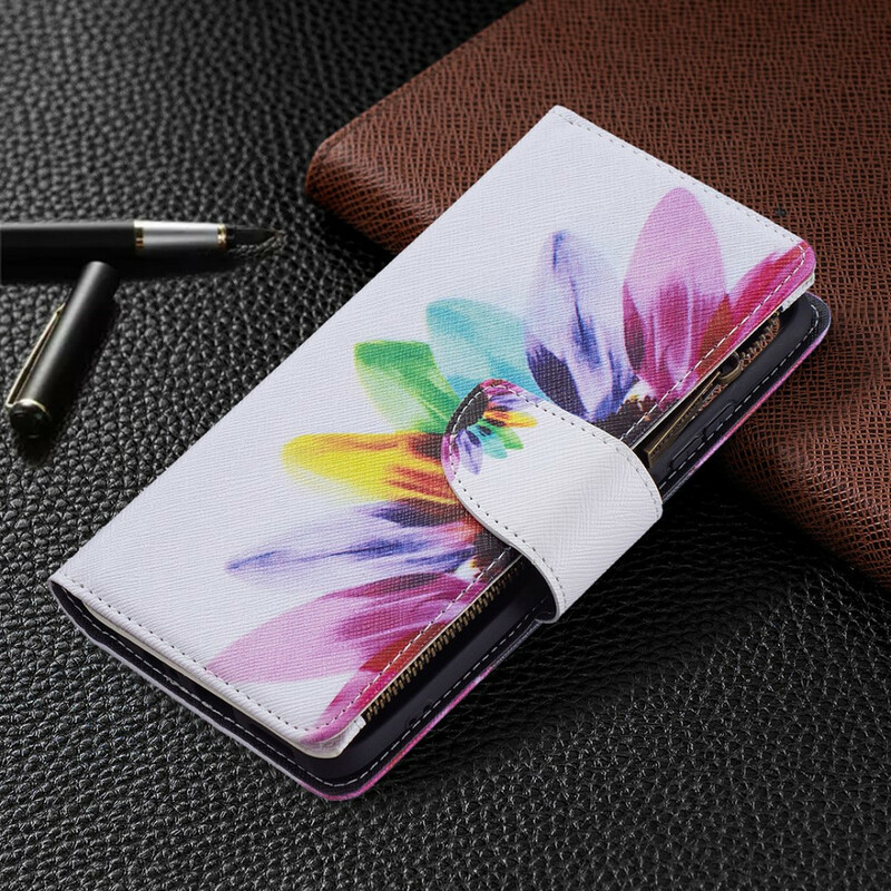 Xiaomi Redmi Note 10 / Nota 10s 9 Flor de Bolso com Fecho