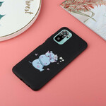 Xiaomi Redmi Note 10 / Nota 10s Hippopotamus Capa com cinta Kiss