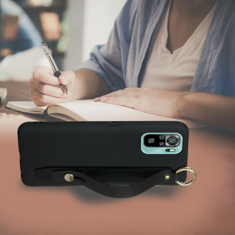 Xiaomi Redmi Note 10 / Nota 10s Capa de silicone com correia de suporte