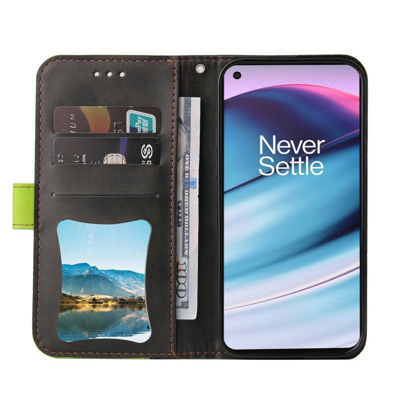 OnePlus Nord CE 5G Capa de couro de duas cores