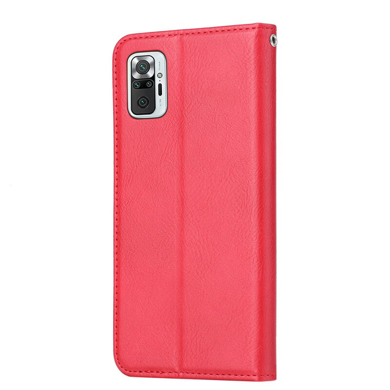 Capa Flip Xiaomi Redmi Note 10 / Nota 10s Capa de cartão em pele