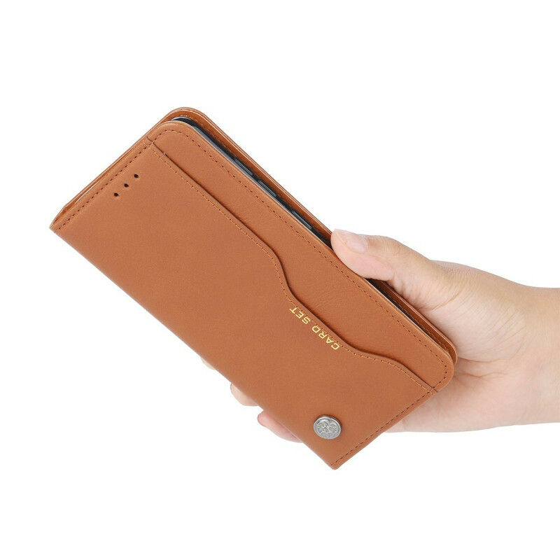 Capa Flip Xiaomi Redmi Note 10 / Nota 10s Capa de cartão em pele